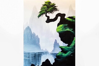Virtual Paint Nite: Bonsai Cliffs
